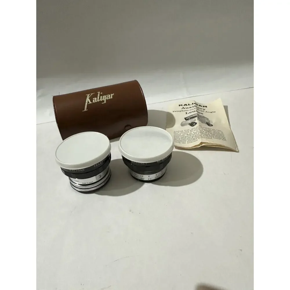 Kaligar Camera Lens Set of 2 Auxiliary Bayonet Wide Angle #7041 &‎ #6641 Japan